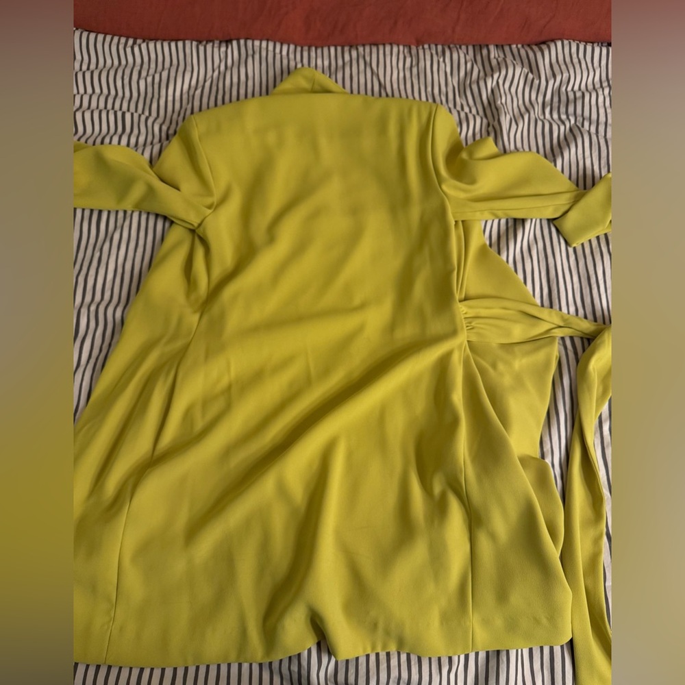 Zara Vibrant Yellow Wrap Blazer Dress - Picture 4 of 6